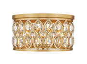 Dealey 5 Light 18" Flush Mount in Heirloom Brass