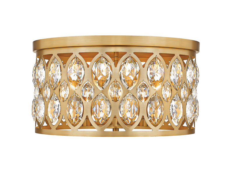 Dealey 5 Light 18" Flush Mount in Heirloom Brass