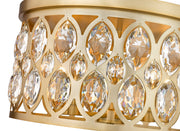 Dealey 5 Light 18" Flush Mount in Heirloom Brass