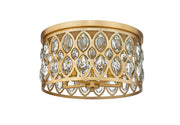 Dealey 5 Light 18" Flush Mount in Heirloom Brass