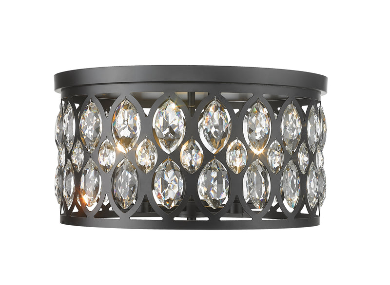 Dealey 5 Light 18" Flush Mount in Matte Black