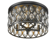 Dealey 5 Light 18" Flush Mount in Matte Black