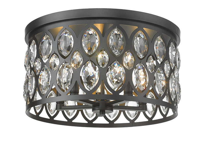 Dealey 5 Light 18" Flush Mount in Matte Black