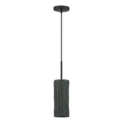 Weavington Cylinder Mini Pendant in Black