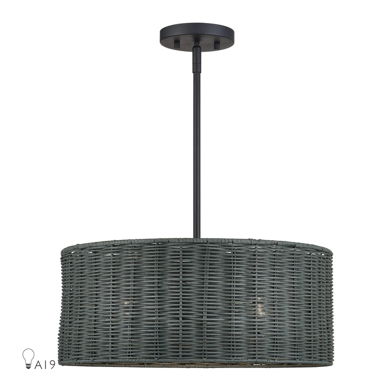 Weavington 3-Light Chandelier in Black
