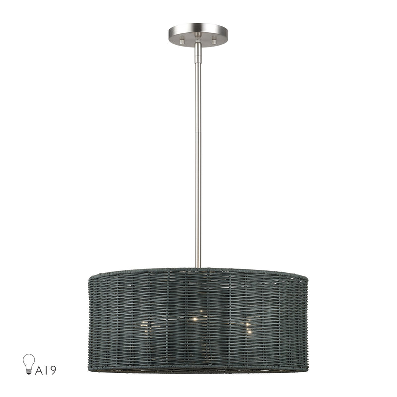 Weavington 3-Light Chandelier in Brushed Nickel