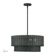 Weavington 4-Light Chandelier in Black
