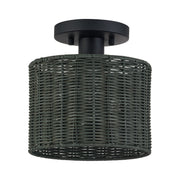 Weavington Small Semi-Flush Mount in Black