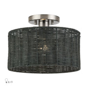 Weavington Medium Semi-Flush Mount in Brushed Nickel