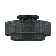 Weavington 4-Light Extra Large Semi-Flush Mount in Black