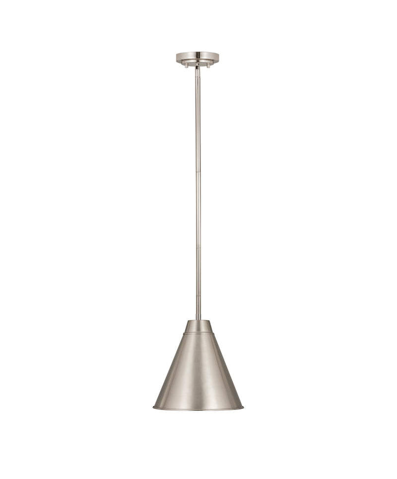 Eaton 1 Light 12" Pendant in Brushed Nickel
