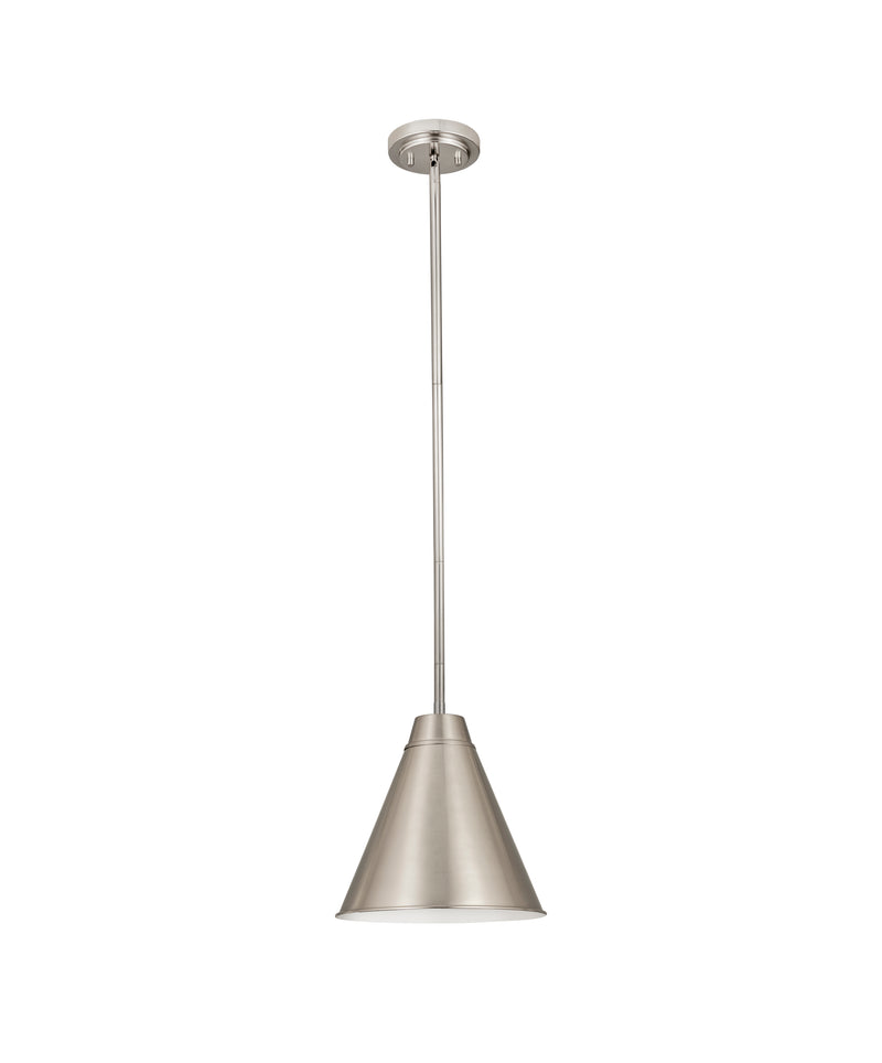 Eaton 1 Light 12" Pendant in Brushed Nickel