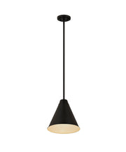 Eaton 1 Light 12" Pendant in Matte Black