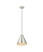 Eaton 1 Light 12" Pendant in Polished Nickel
