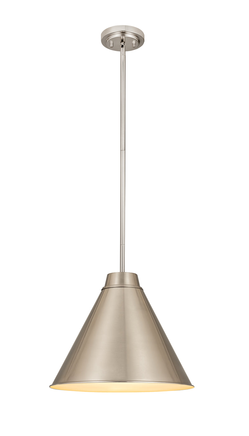 Eaton 1 Light 18" Pendant, 6011 Series in Brushed Nickel