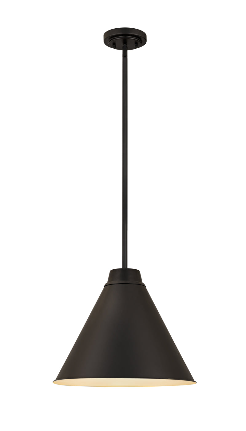 Eaton 1 Light 18" Pendant, 6011 Series in Matte Black