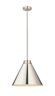 Eaton 1 Light 18" Pendant, 6011 Series in Polished Nickel
