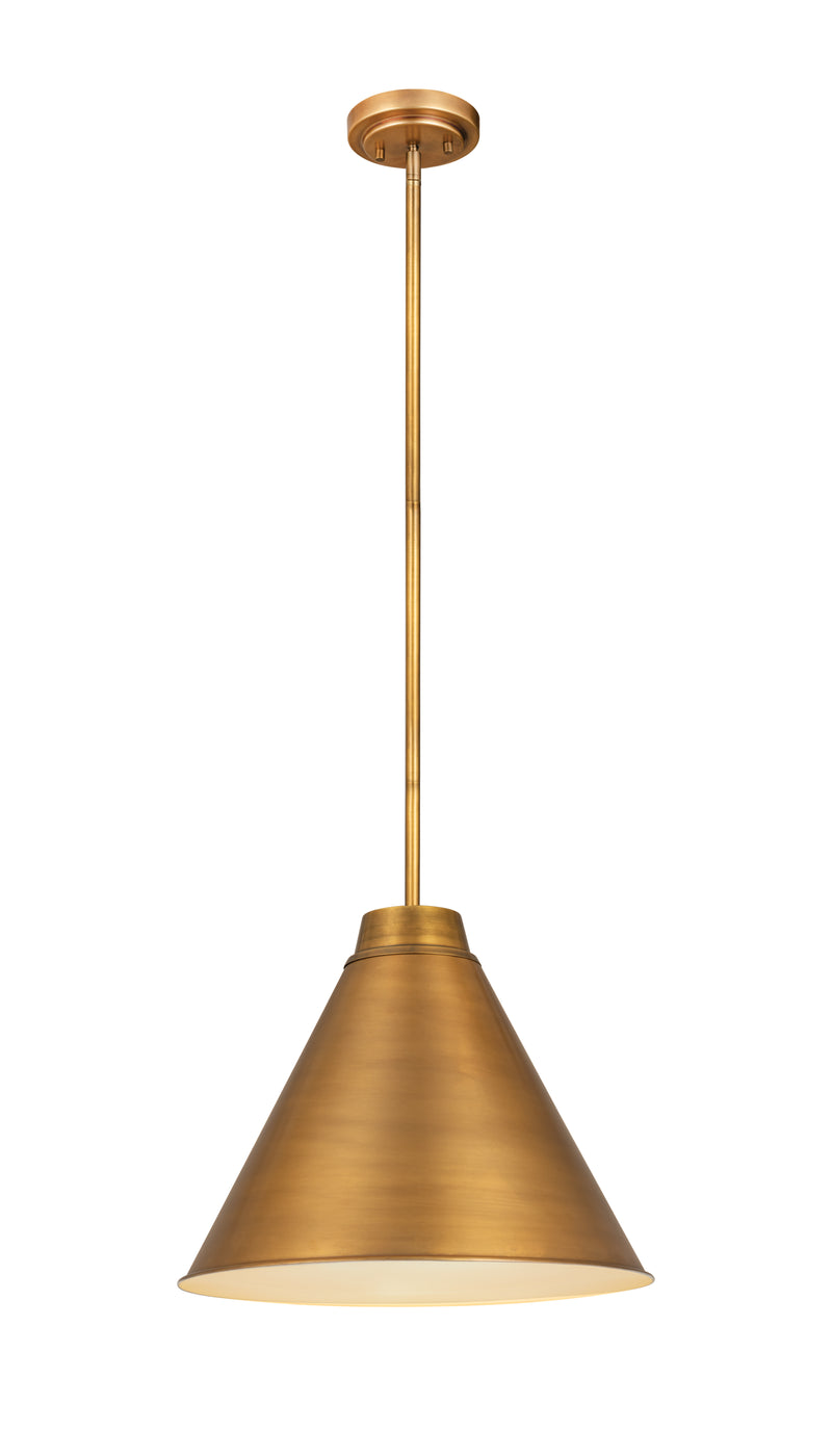 Eaton 1 Light 18" Pendant, 6011 Series in Rubbed Brass
