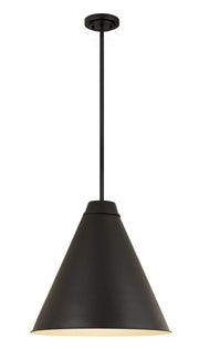 Eaton 1 Light 24" Pendant in Matte Black