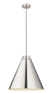 Eaton 1 Light 24" Pendant in Polished Nickel