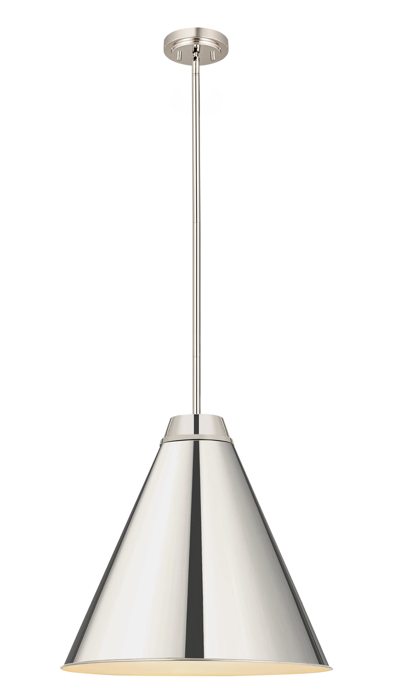 Eaton 1 Light 24" Pendant in Polished Nickel