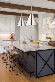 Eaton 1 Light 24" Pendant in Polished Nickel in a room setting
