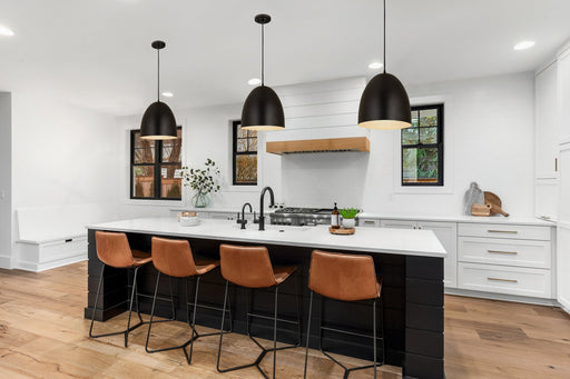 Z-Studio 1 Light 12" Pendant, 12.5" Tall in Satin Black in a room setting