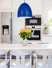 Z-Studio 3 Light 19" Pendant in Blue in a room setting