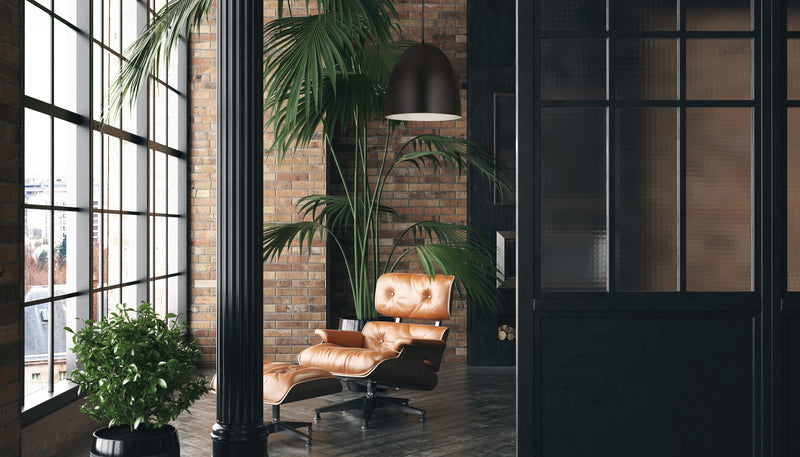 Z-Studio 3 Light 19" Pendant in Satin Black in a room setting