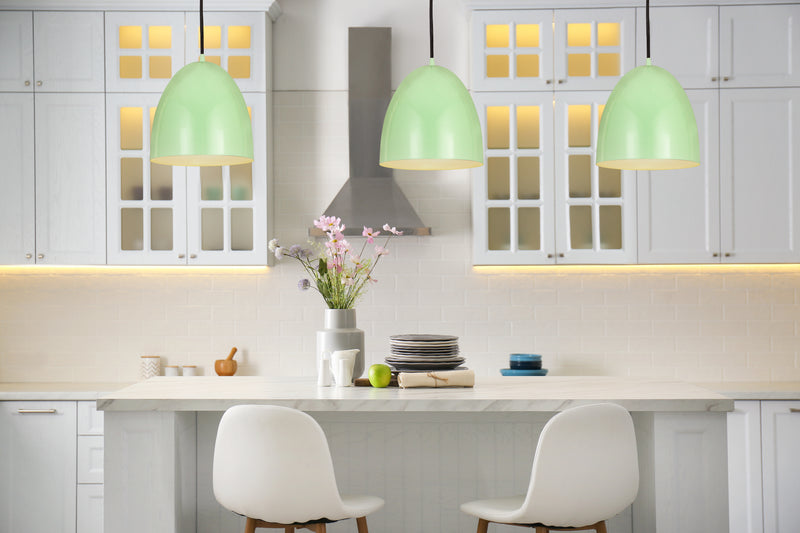 Z-Studio 1 Light 9.5" Pendant in Mint in a room setting