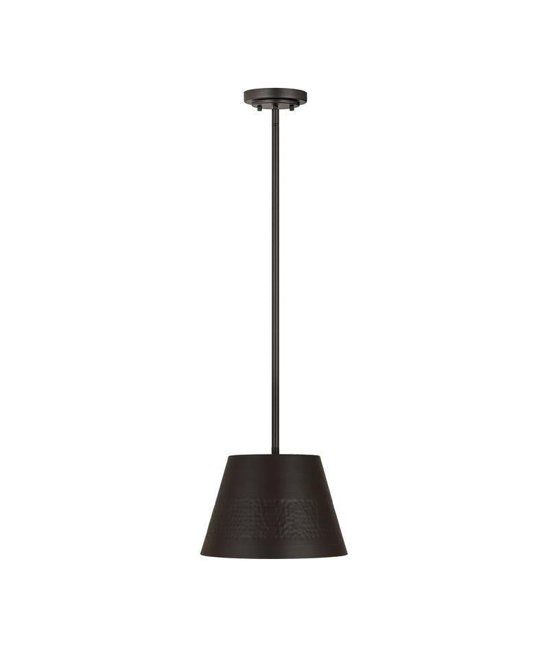 Maddox 1 Light 12" Pendant in Matte Black
