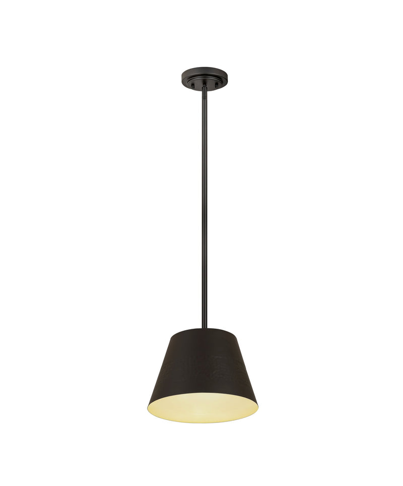 Maddox 1 Light 12" Pendant in Matte Black