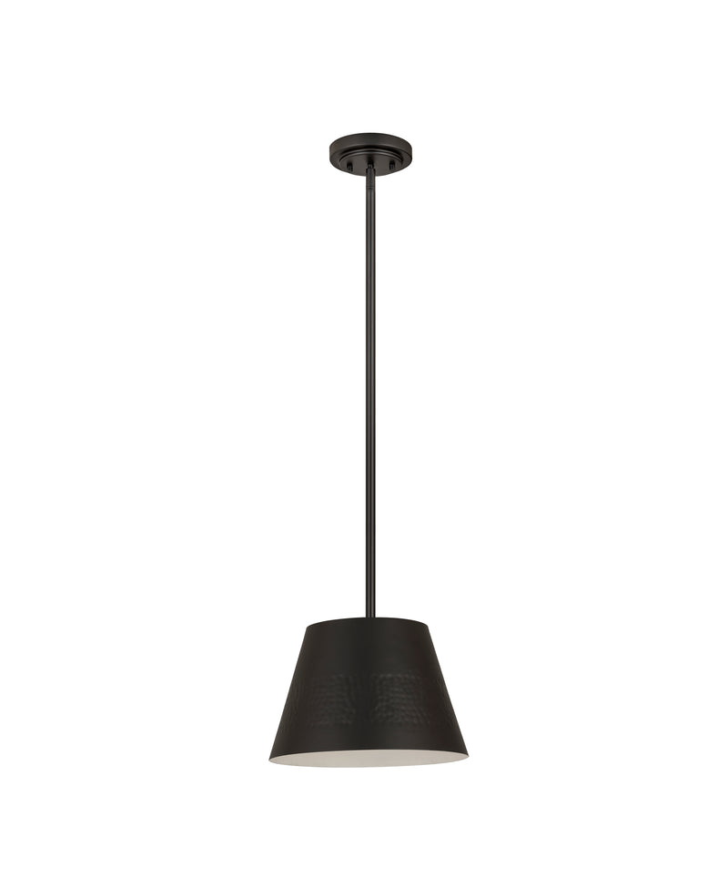 Maddox 1 Light 12" Pendant in Matte Black