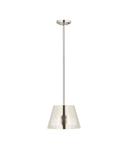 Maddox 1 Light 12" Pendant in Polished Nickel