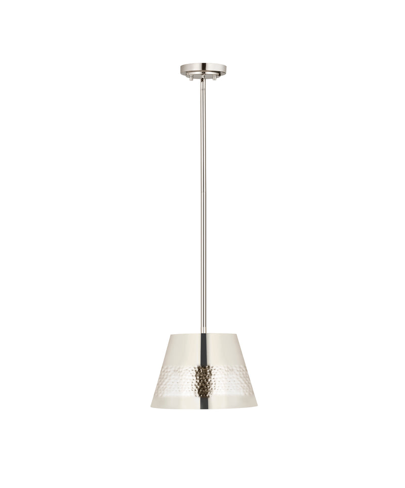 Maddox 1 Light 12" Pendant in Polished Nickel