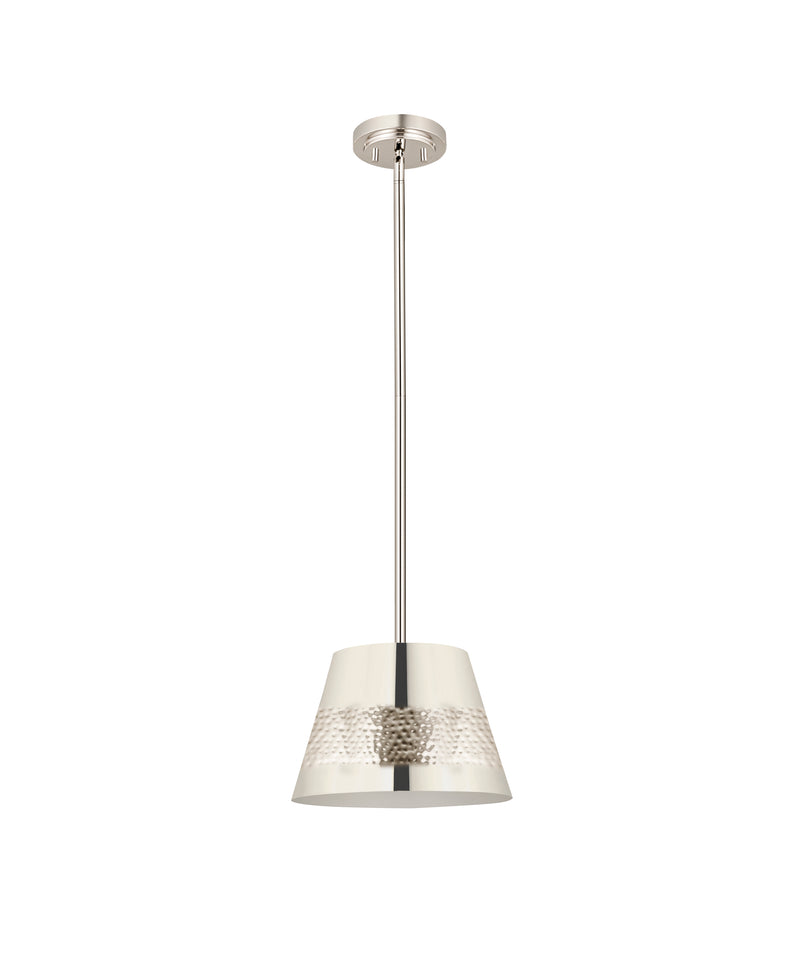 Maddox 1 Light 12" Pendant in Polished Nickel