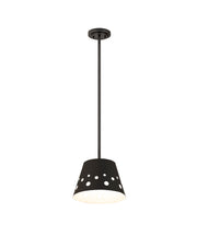 Katie 1 Light 12" Pendant in Matte Black