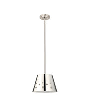 Katie 1 Light 12" Pendant in Polished Nickel