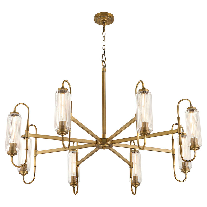 Whitmire 8 Light Chandelier in Brushed Brass