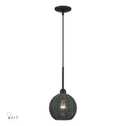 Deluna Mini Globe Pendant in Black