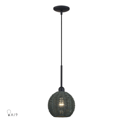 Deluna Mini Globe Pendant in Black