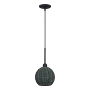 Deluna Mini Globe Pendant in Black