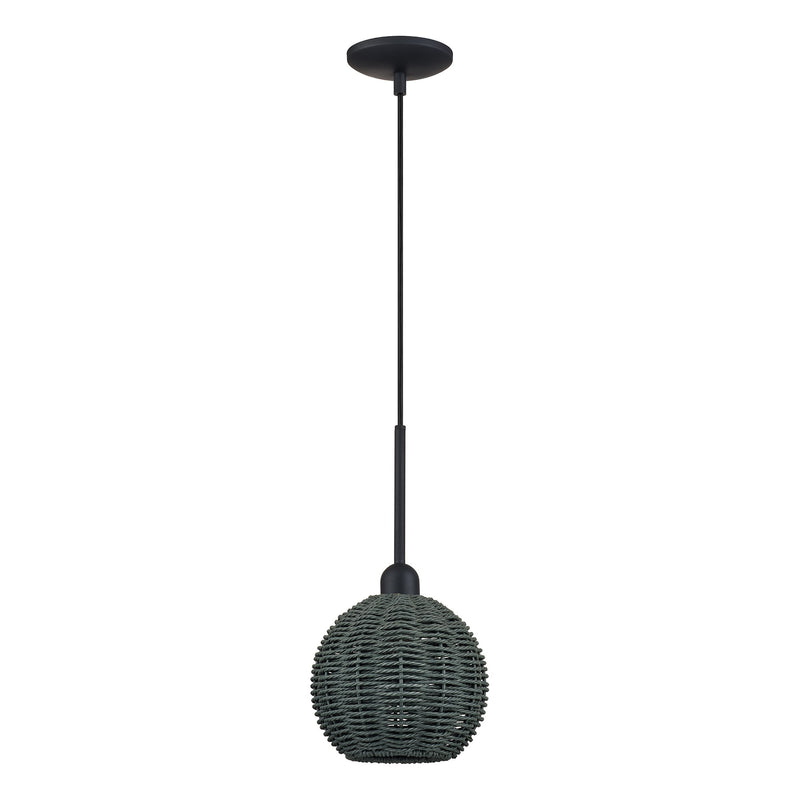 Deluna Mini Globe Pendant in Black