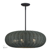 Deluna 5-Light Chandelier in Black