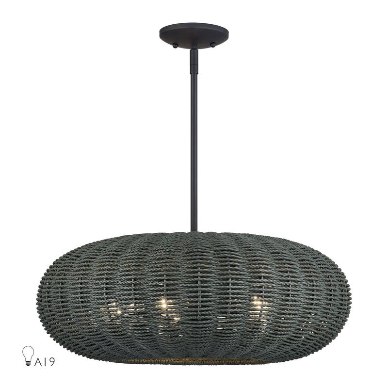 Deluna 5-Light Chandelier in Black