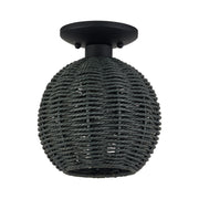 Deluna Small Semi-Flush Mount in Black