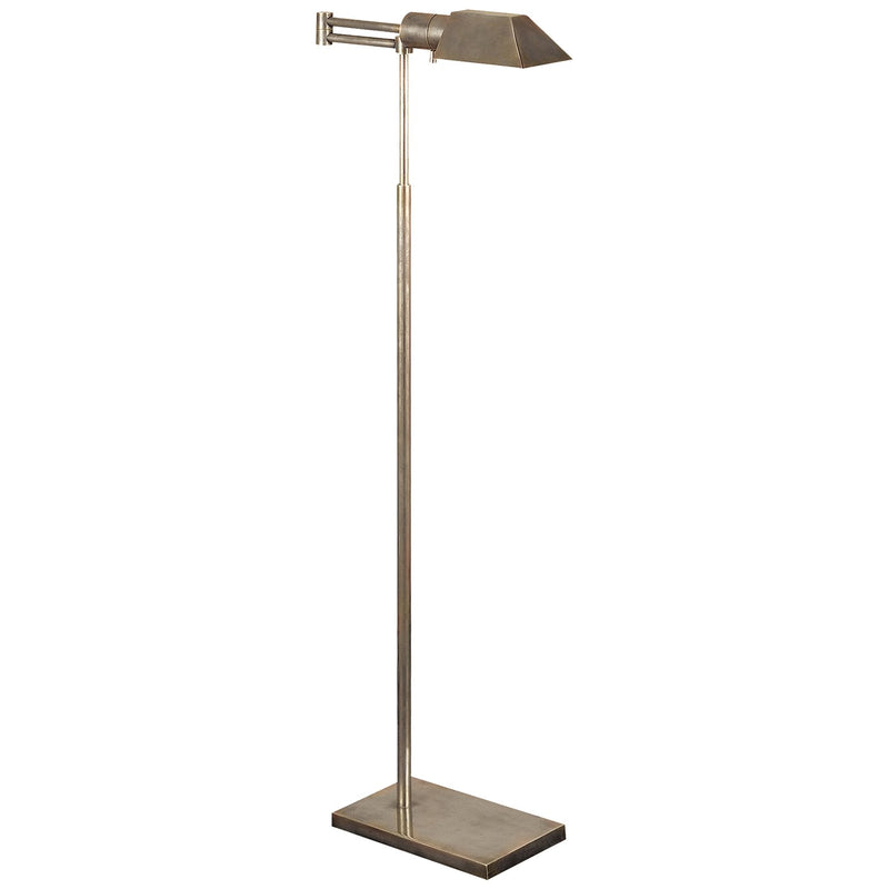 Studio Swing Arm Floor Lamp in Antique Nickel