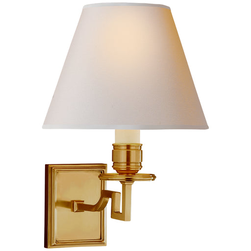 Dean One Light Wall Sconce in Natural Brass
