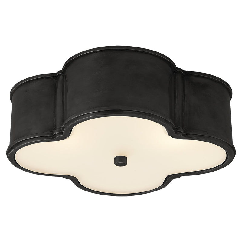 Basil 17" 3-Light Flush Mount in Gun Metal
