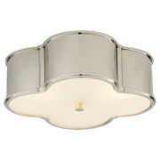 Basil 17" 3-Light Flush Mount in Polished Nickel